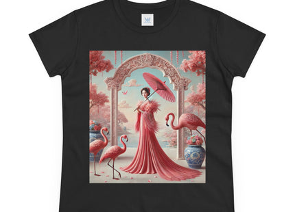 Petals, Porcelain, and Flamingos Cotton Tee