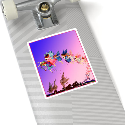 Fairies, Pixies, and Petals in Twilight's Embrace Kiss-Cut Stickers (4 Sizes)