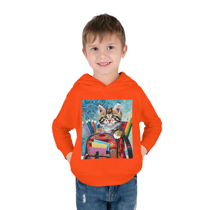 Whiskered Wanderings Toddler Pullover Fleece Hoodie