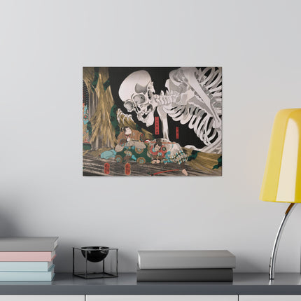 Mitsukuni Defying the Skeleton Spectre by Utagawa Kuniyoshi Matte Canvas, Stretched, 0.75"