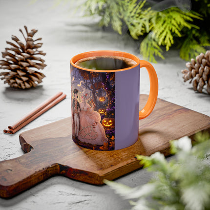 🎃🌙 The Midnight Court Of Pumpkin Grove Colorful Mug – Elegant Halloween Masquerade