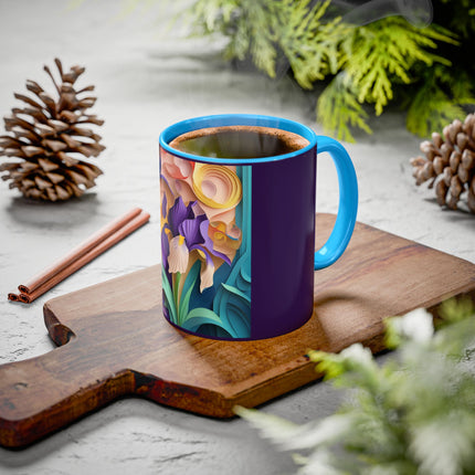 The Elegant Iris Flower Colorful Mugs (11oz, 15oz)
