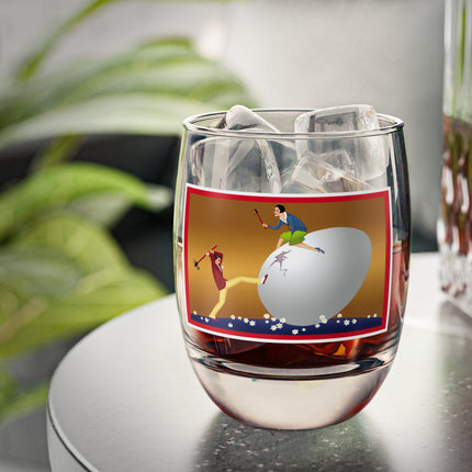 Crack-Up Comedy: The Great Egg Duel Whiskey Glass