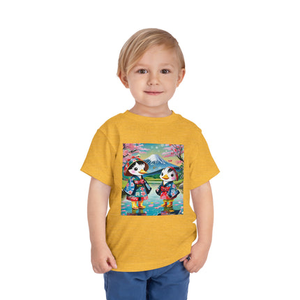 Rainy Day Ducks Toddler Short Sleeve Tee