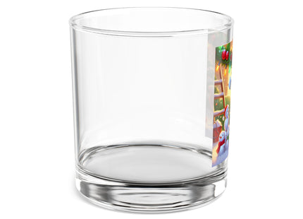 Naughty or Nice Kitten Christmas Rocks Glass, 10oz