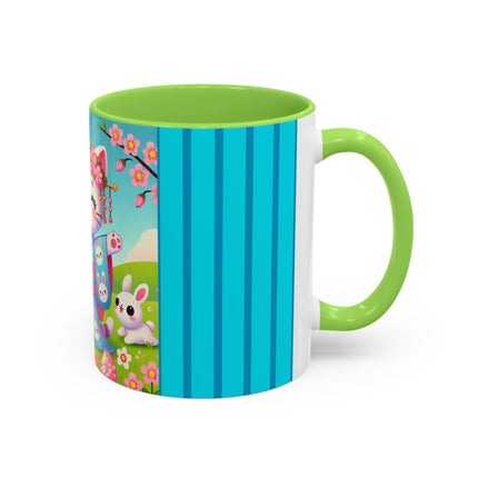 Springtime Kitten’s Easter Joy Colorful Mugs (11oz, 15oz)