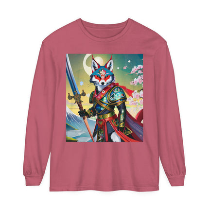 Cyberpunk Samurai Dog Long Sleeve T-Shirt