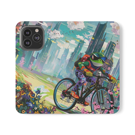 🐸🚵 Cyberpunk Frog Flip Case – High-Tech Adventure & Neon Velocity
