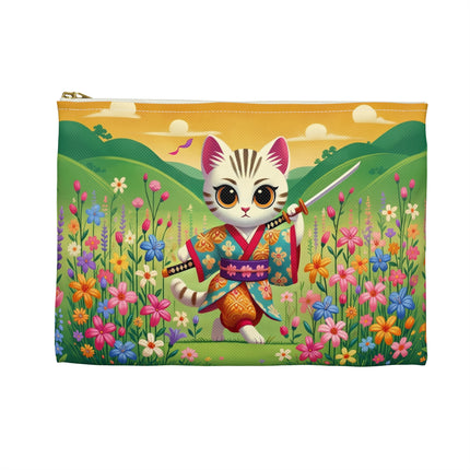 Samurai Kitten Accessory Pouch – Discipline, Grace & Playful Courage