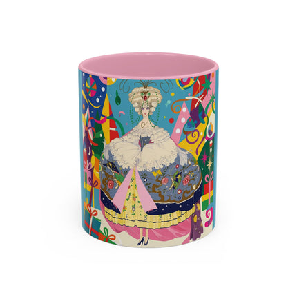 🎀✨ The Christmas Court Of Joy Colorful Mug – Art Deco Holiday Fantasy