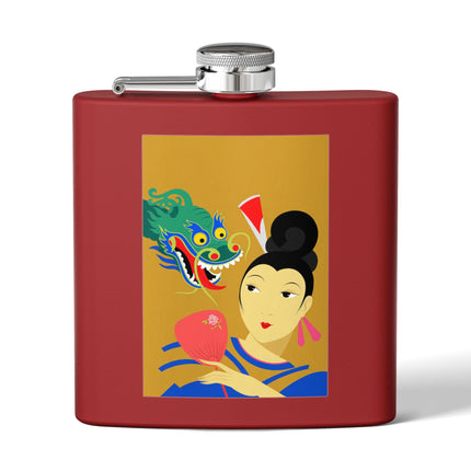 Dragon Fan Flask – Bold Chinese Fantasy & Elegant Strength