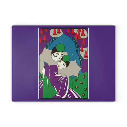 Two Pierrots Glass Cutting Board