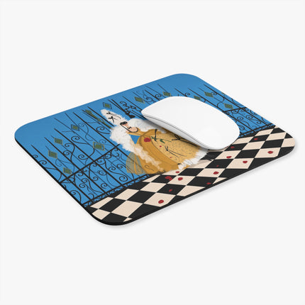 🎭🌹 The Lady Behind The Mask Mouse Pad – Art Deco Masquerade Elegance
