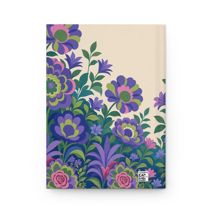 💜🌸 The Enchanted Violet Garden Elegance Hardcover Journal – Art Deco Floral Fashion
