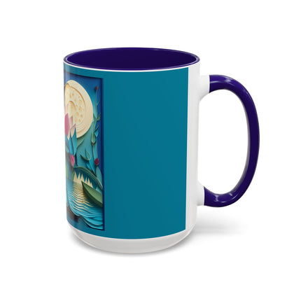 Ethereal Moonlit Lake Colorful Mugs (11oz, 15oz)