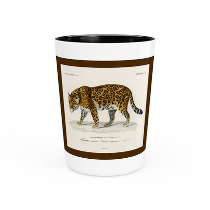 Jaguar by Charles Dessalines D' Orbigny Ceramic Shot Glass