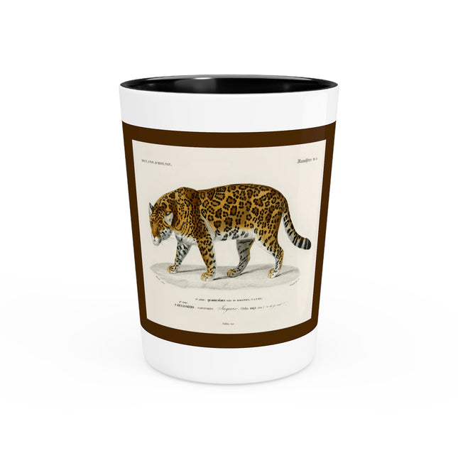 Jaguar by Charles Dessalines D' Orbigny Ceramic Shot Glass