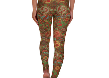Japanese Fan Pattern by G.A. Audsley High Waisted Yoga Leggings (AOP)