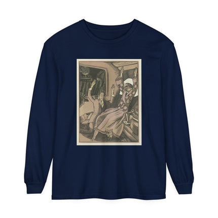 L’Attentat by Fernand Siméon Garment-dyed Long Sleeve T-Shirt