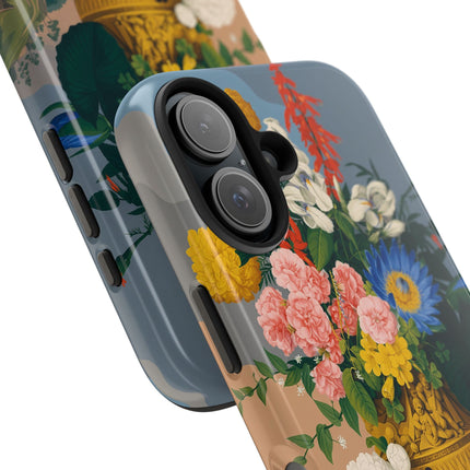 🌺🐦 The Garden Of Golden Birds Phone Case – Art Deco Floral Elegance