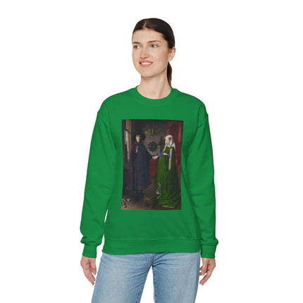 Arnolfini Portrait by Jan Van Eyck Heavy Blend™ Crewneck Sweatshirt
