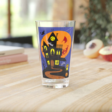 Halloween Night at the Haunted House Glass, 16oz
