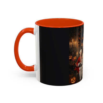 🌙🎃 The Moonlit Pumpkin Parlor Colorful Mug – Elegant Halloween Charm