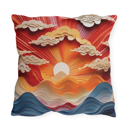 Vibrant Sunrise Sky Outdoor Pillows