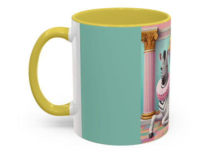 Still Life with Zebra, Fruit, and Pink Columns Colorful Mugs (11oz, 15oz)