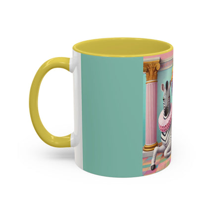 Still Life with Zebra, Fruit, and Pink Columns Colorful Mugs (11oz, 15oz)