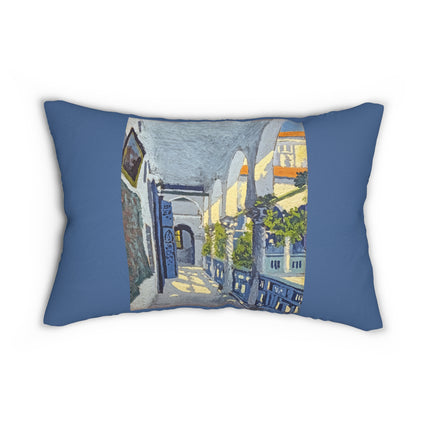 Gallery of a Moroccan Riad by George Gaudion Spun Polyester Lumbar Pillow