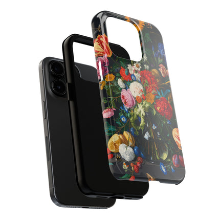 🌺🌙 The Midnight Garden Abundance Phone Case – Art Deco Floral Still Life