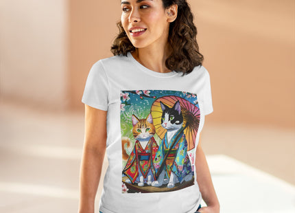 Kimono Kitties Cotton Tee