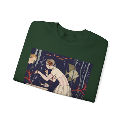 L'Etourdissant Petit Poisson (The Dazzling Little Fish) by George Barbier Heavy Blend™ Crewneck Sweatshirt