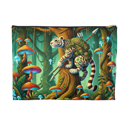 Silent Stripes Accessory Pouch – Stealthy Tiger & Misty Jungle