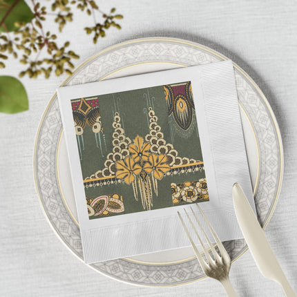 La décoration moderne dans le textile Pl. 2 by Gaston Charlet Placemat White Coined Napkins
