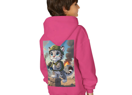Snow Leopard Lookout Youth Heavy Blend Hooded Sweatshirt