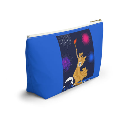 Liberty's Triumph Cosmetic Bag – Art Deco Victory & Golden Grandeur