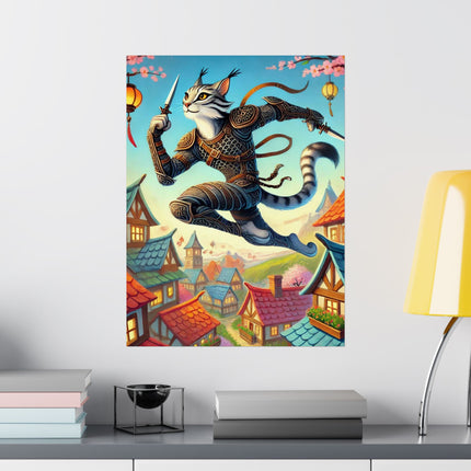 🌸🐾 Springbound Sentinel Matte Vertical Poster – Grace, Vigilance & Springtime Adventure