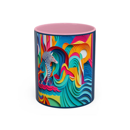 Surfing Zebra Colorful Mugs (11oz, 15oz)
