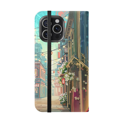 🦝✨ Cybernetic Red Panda Flip Case – Neon Charm & Futuristic Wonder