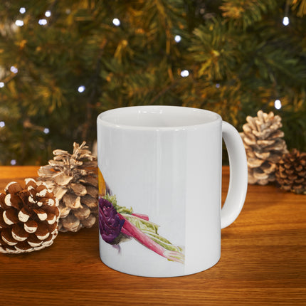 Red Cabbages, Rhubarb and Orange by Charles Demuth Ceramic Mug 11oz