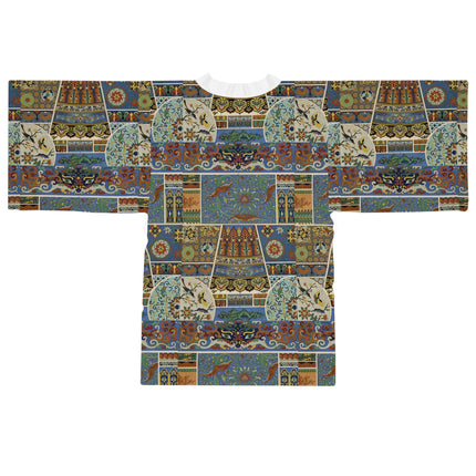 Chinois et Japonais by Auguste Racinet Long Sleeve Kimono Robe (AOP)