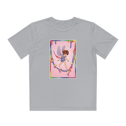 A Playful Fairy Jumps Rope Youth Competitor Tee – Magical Motion & Whimsical Joy