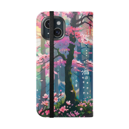🦊⚔️ Cyberpunk Samurai Maiden Flip Case – Neon Grace & Warrior Courage