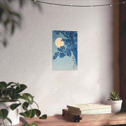 Blossoming Cherry on a Moonlit Night by Ohara Koson Fine Art Posters