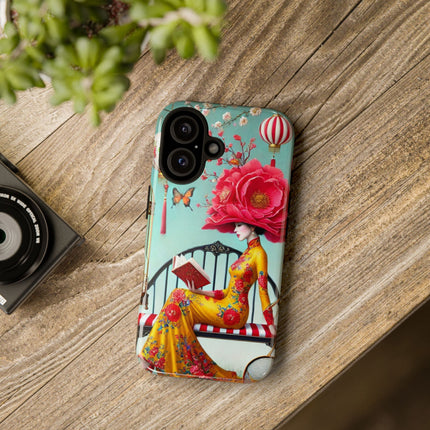 Reading In A Painted Garden Phone Cases