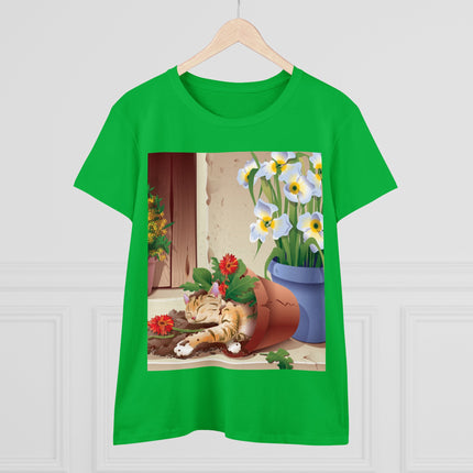 Blooming Serenity Women's Midweight Cotton Tee
