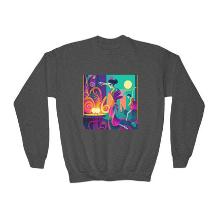 Dance of the Skeleton Ballerinas Youth Crewneck Sweatshirt