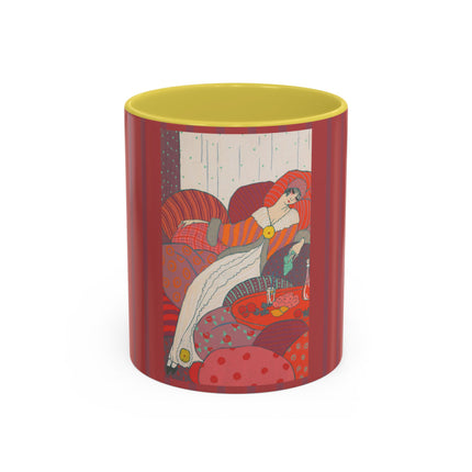 Les Coussins by Georges Lepape Colorful Mugs (11oz, 15oz)